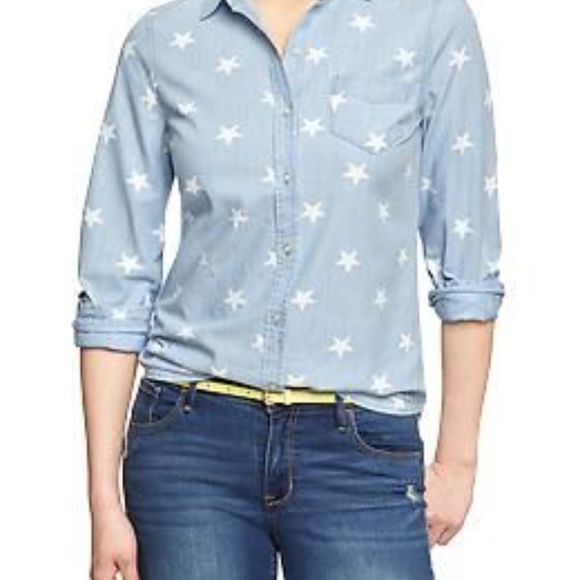Old Navy Tops - Old Navy Light Blue Star Shirt